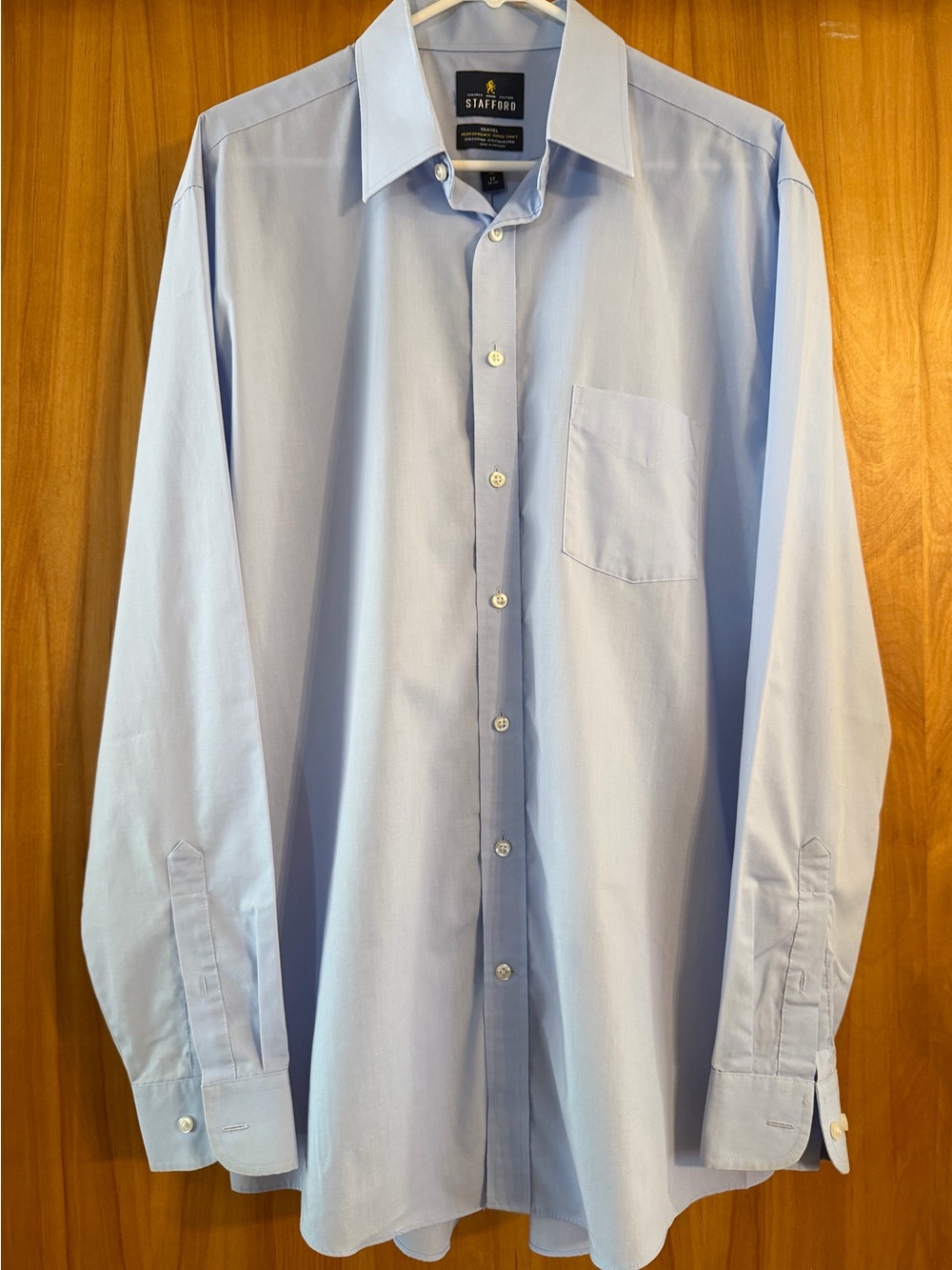Stafford Light Blue Long-Sleeve Dress Shirt